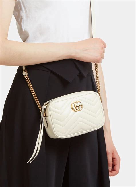 gucci marmont matelasse white|gg marmont small shoulder bag.